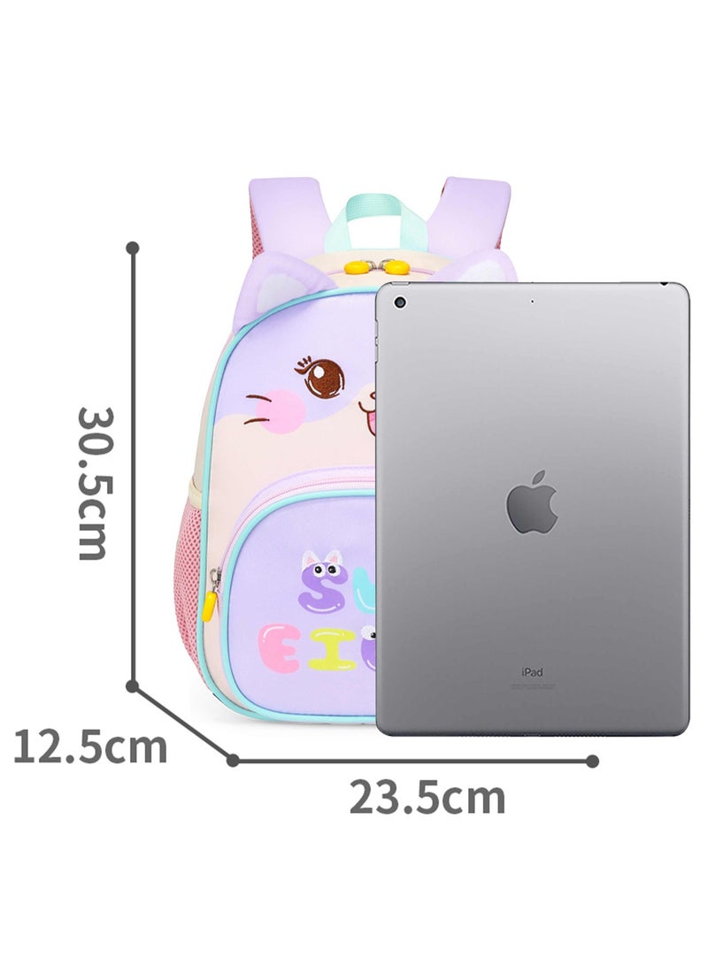 SUN EIGHT Children’s Backpack Water Resistant Light Weight Cute Puppy Cartoon Bag for Preschool Girls and Boys, SE22207, Purple - Image 5